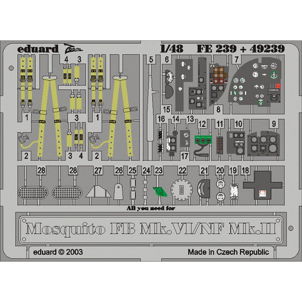 1:48 Mosquito FB Mk.VI / NF Mk.II Detail Set for Tamiya 49239 Eduard