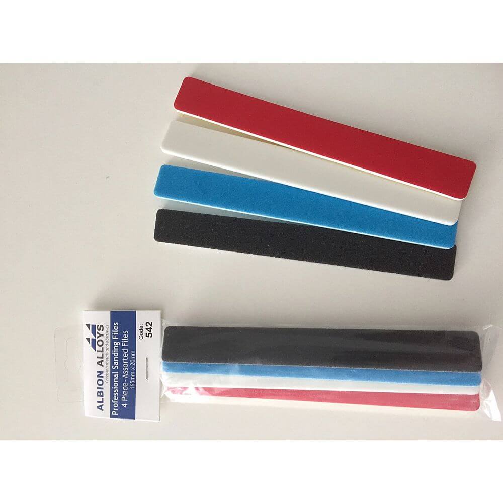 3/4" Professional Sanding File - 4 Piece Selection Pack 542 Albion Alloys