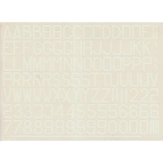1:72 British Post War 48in. White Letters & Numerals No. 61 Modeldecal