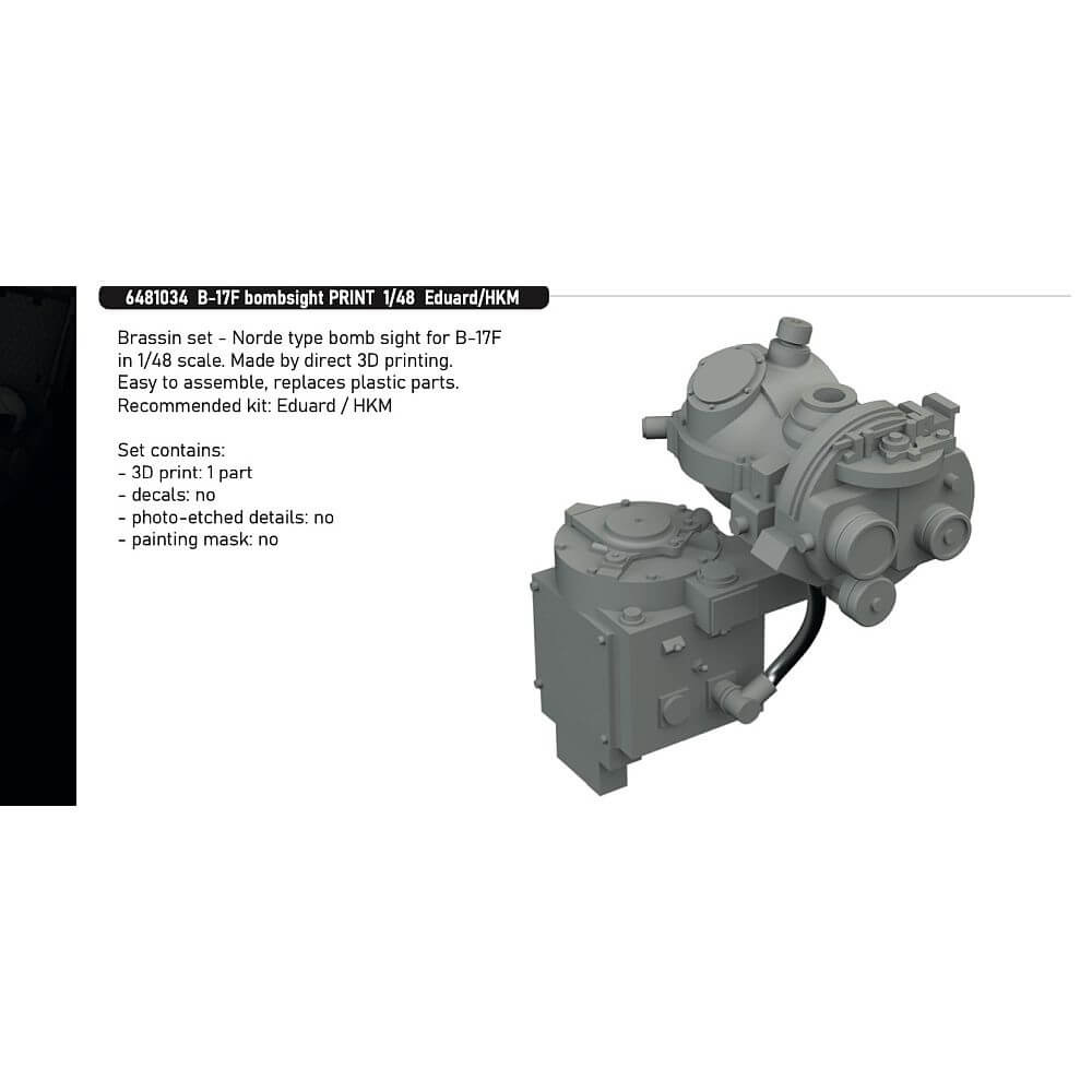 1:48 B-17F Bombsight Detail Set for Eduard/HKM 6481034 Eduard Brassin