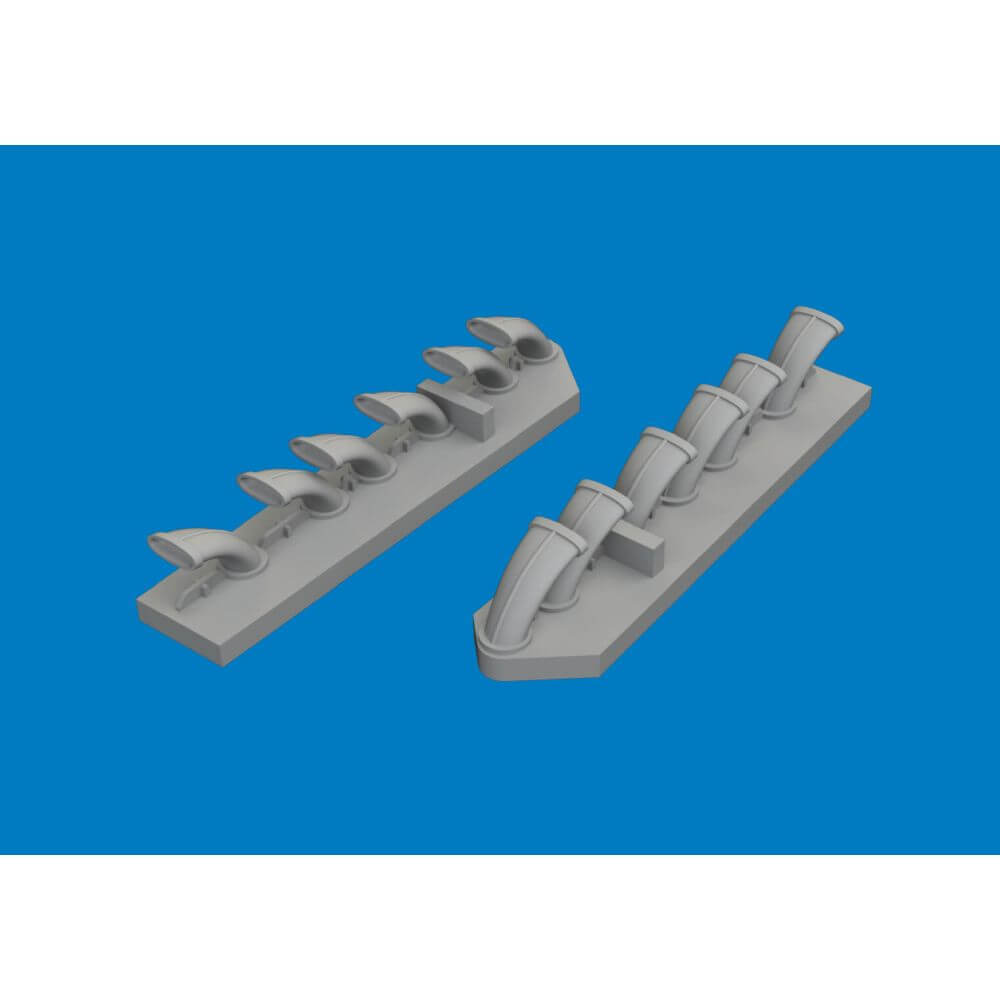 1:48 Focke-Wulf Fw-190 D-9 Exhaust Stacks for MiniArt 6481199 Eduard