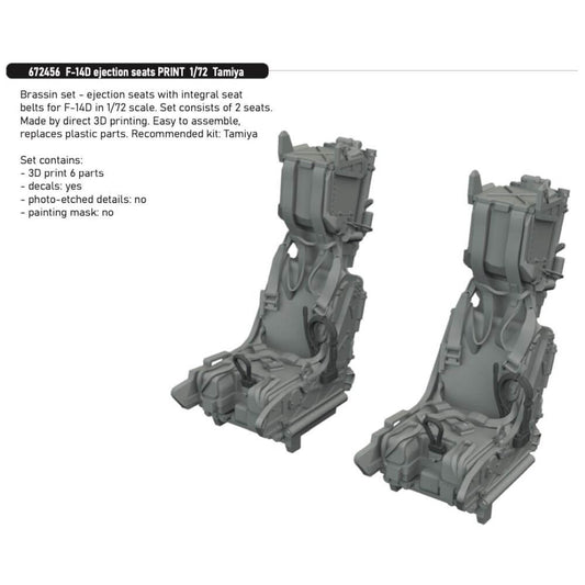 1:72 Grumman F-14 D Tomcat - Ejection Seats for Tamiya 672456 Eduard