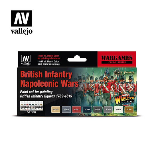 Model Color British Infantry Napoleonic Wars Acrylic Paint Set - 8 colours 70.163 Vallejo