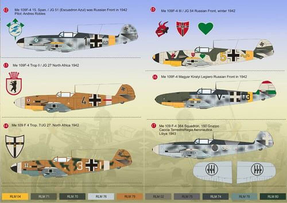 1:72 Messerchmitt Bf-109 F-4 Luftwaffe 72-049 Print Scale