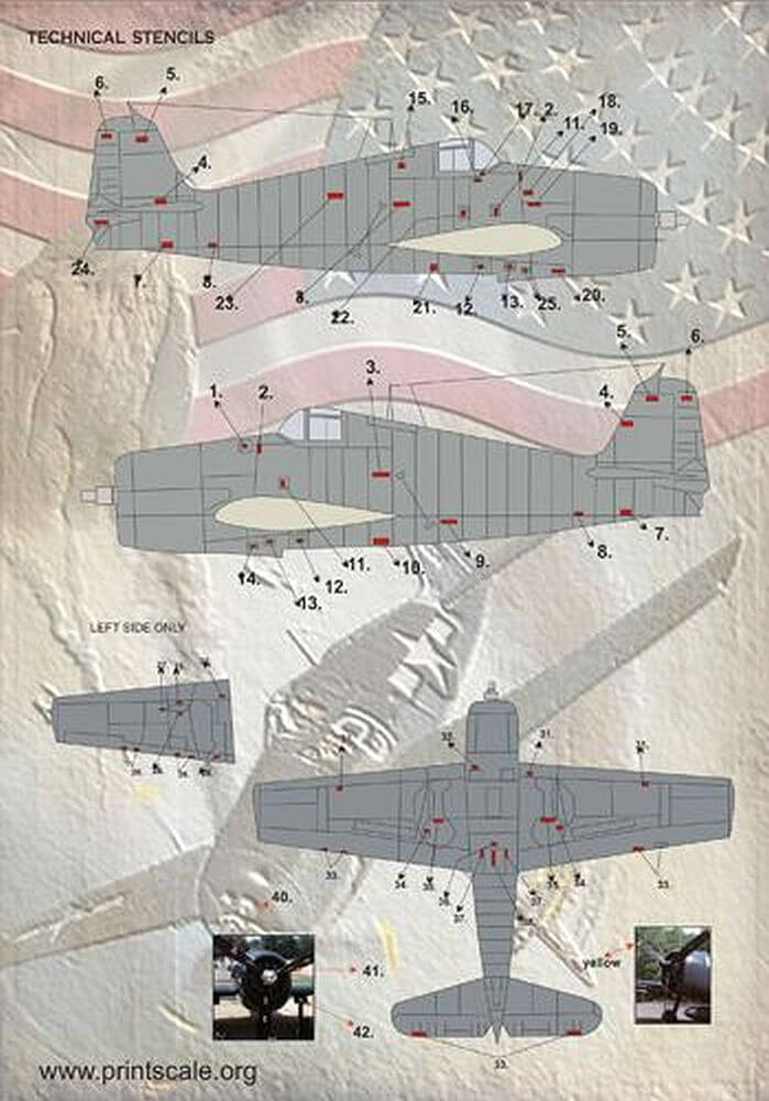 1:72 Grumman F6F Hellcat 72-094 Print Scale