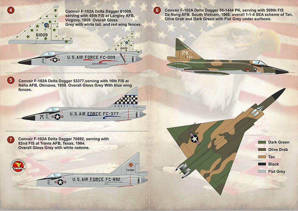 1:72 Convair F-102 Delta Dagger Part 1 72-150 Print Scale