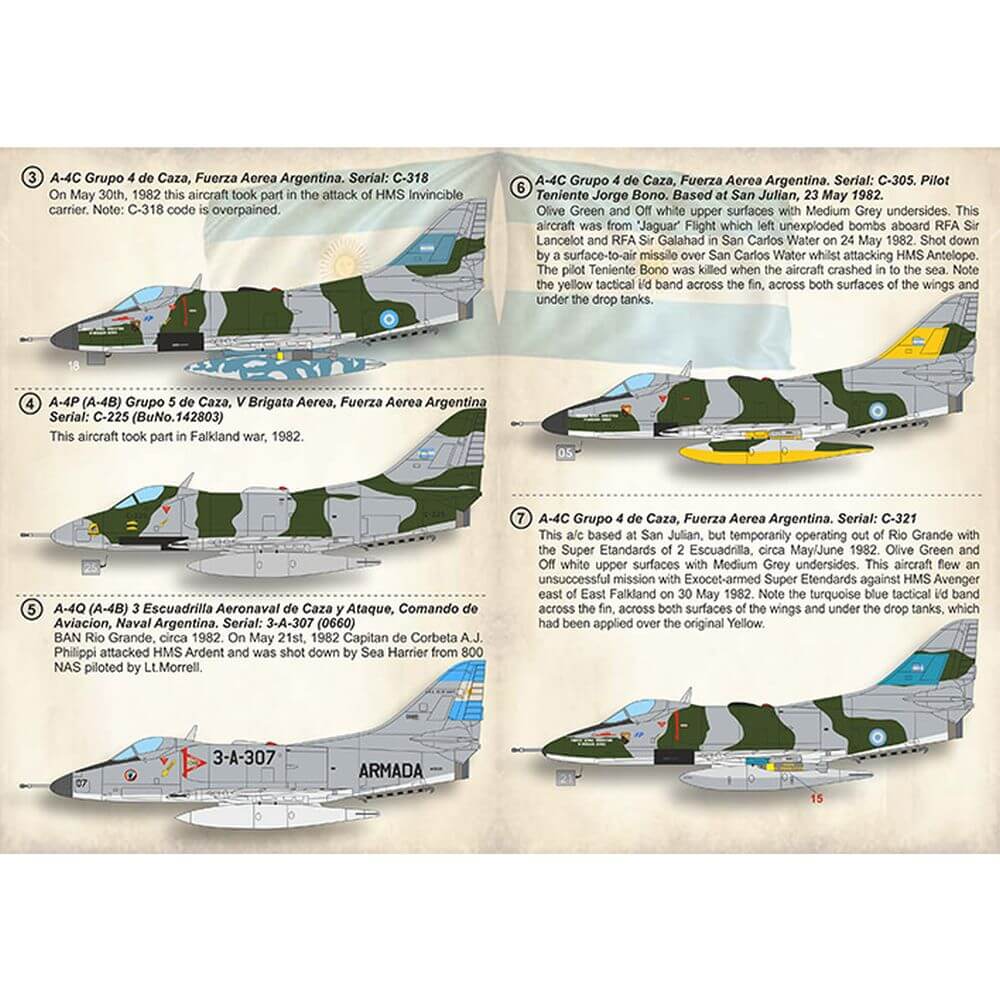 1:72 Skyhawk in Falkland War Part 2 Decals 72-440 Print Scale