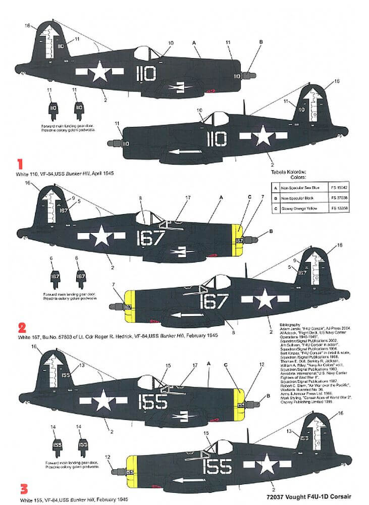 1:72 Vought F4U-1D Corsair 72037 Techmod