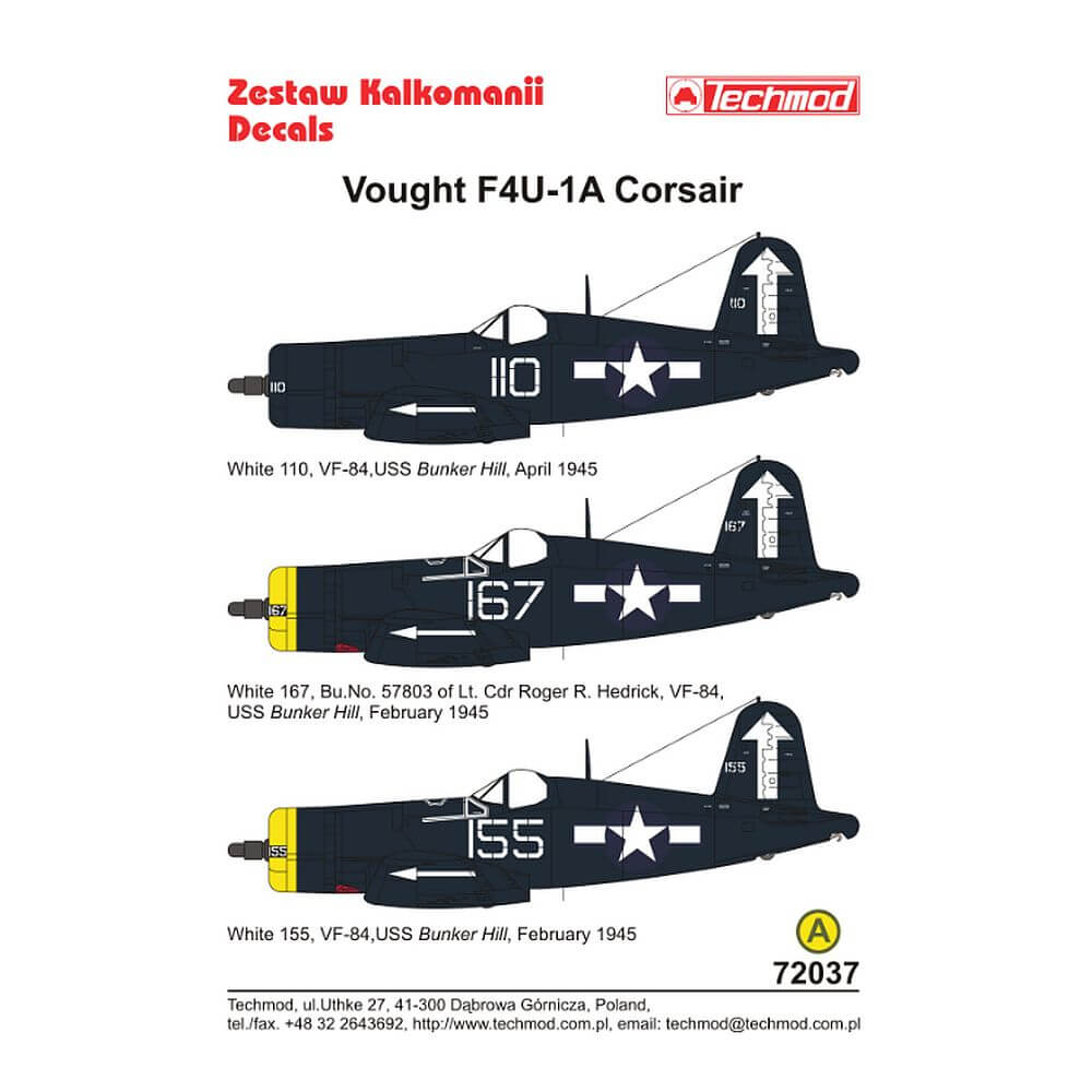 1:72 Vought F4U-1D Corsair 72037 Techmod