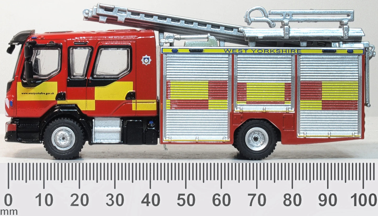 Oxford Diecast 76VEO001 Volvo FL Pump Ladder West Yorkshire Fire Engine 1:76 Scale