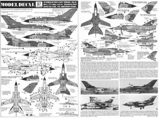 1:72 Panavia Tornado / Dassault Mirage III No. 87 Modeldecal