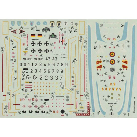1:72 Panavia Tornado / Dassault Mirage III No. 87 Modeldecal