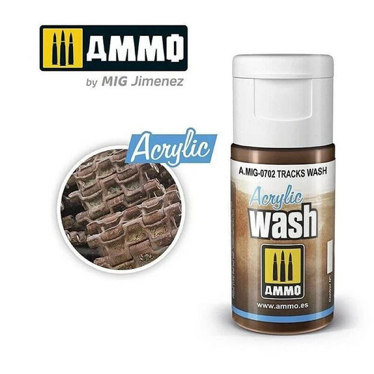 15ml ACRYLIC WASH Tracks Wash A.MIG-0702 Ammo
