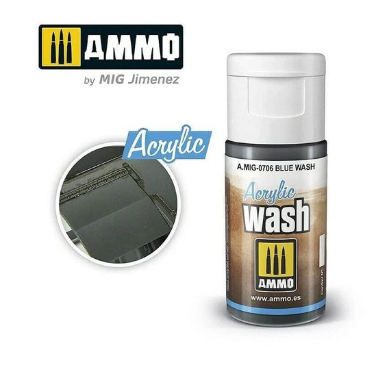 15ml ACRYLIC WASH Blue Wash A.MIG-0706 Ammo