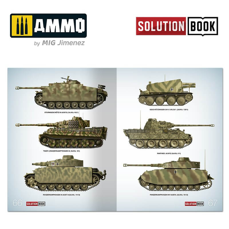 Solution Book 21 How to Paint WWII German Mid-War Vehicles A.MIG-6527