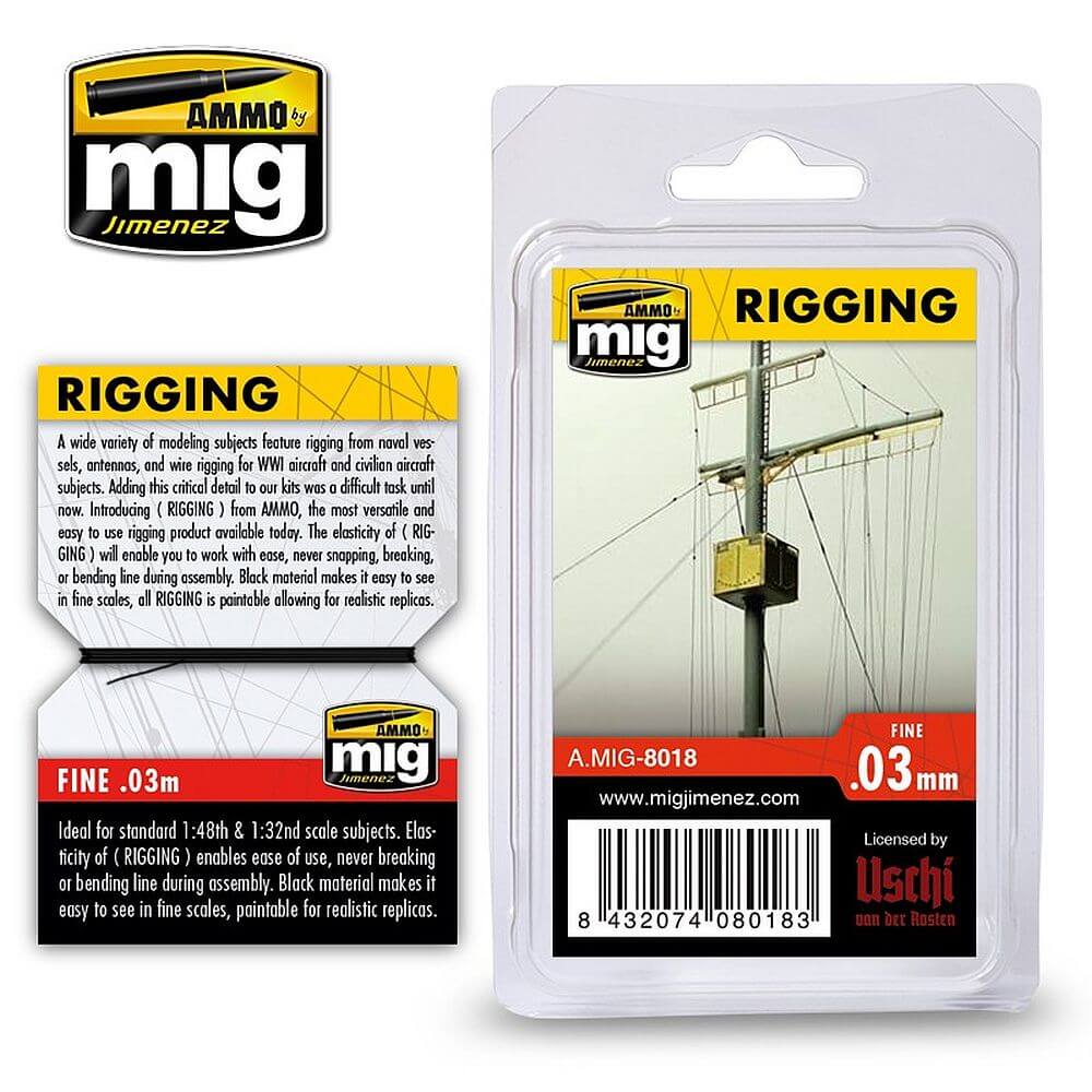 RIGGING Super Fine/Fine/Medium 0.1/0.2/0.3mm Ammo