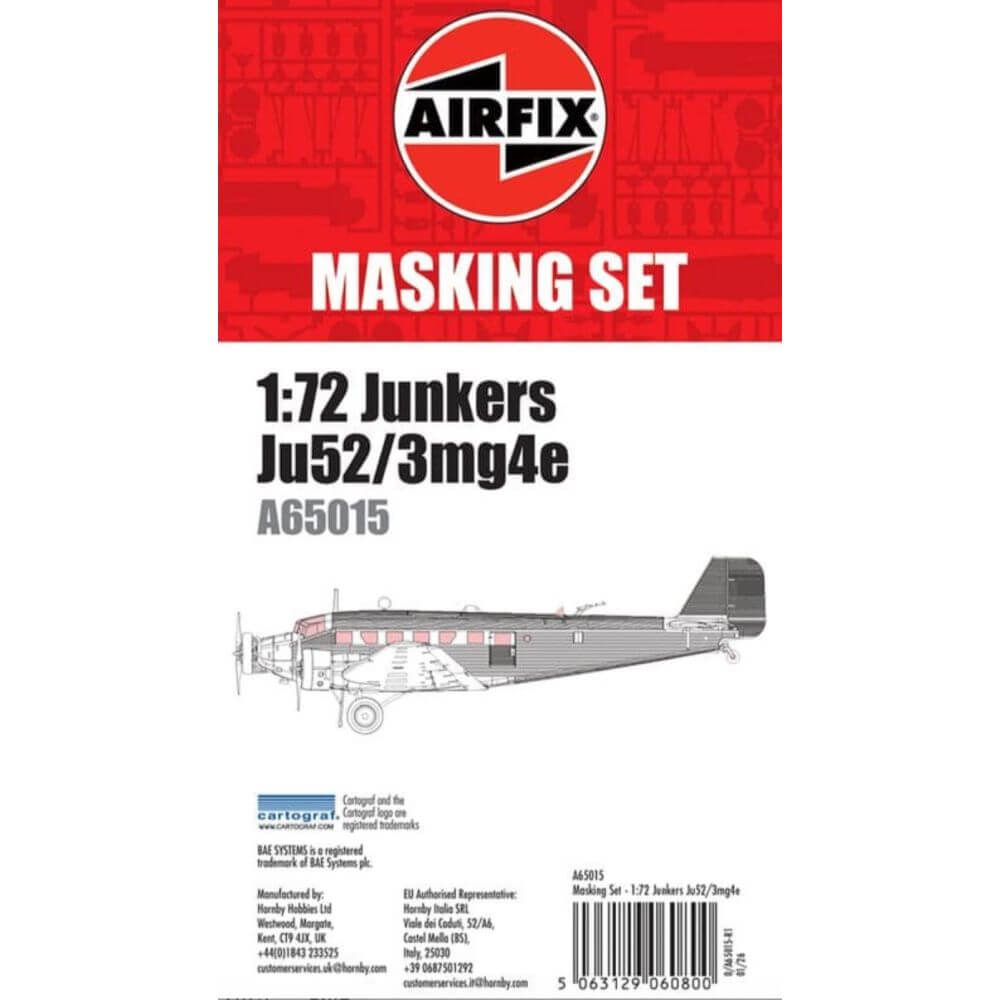 1:72 Junkers Ju52/3mg4e Masking Set for Airfix A65015 Airfix
