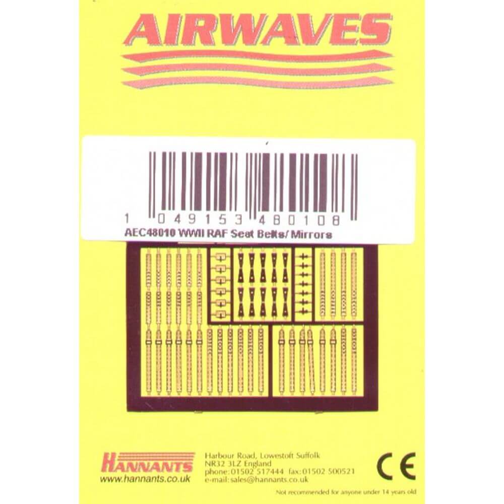1:48 WWII RAF seat belts and mirrors AEC48010 Airwaves