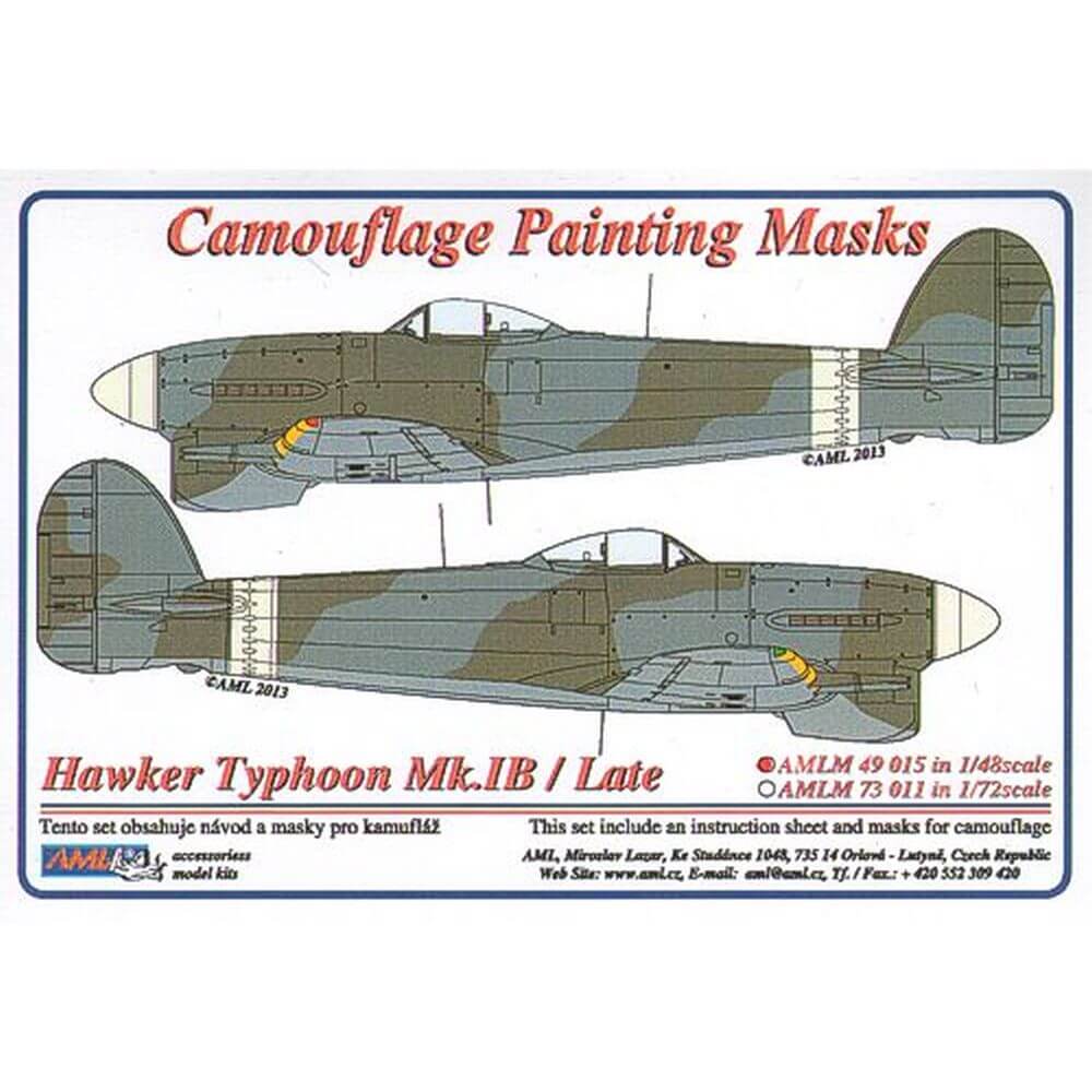 1:48 Hawker Typhoon Mk.Ib / Late Camouflage Masking Set AMLM49015 AML