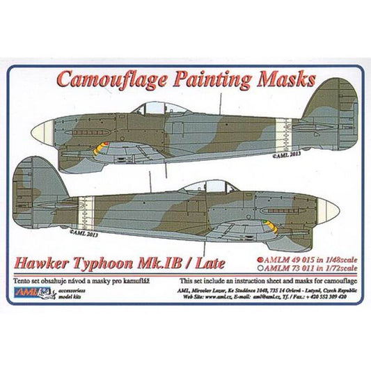 1:48 Hawker Typhoon Mk.Ib / Late Camouflage Masking Set AMLM49015 AML
