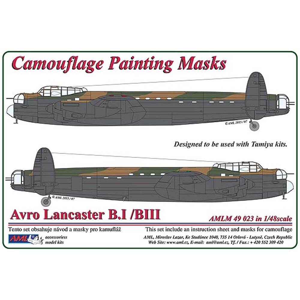 1:48 Avro Lancaster B.I/III Camouflage Masking Set AMLM49023 AML