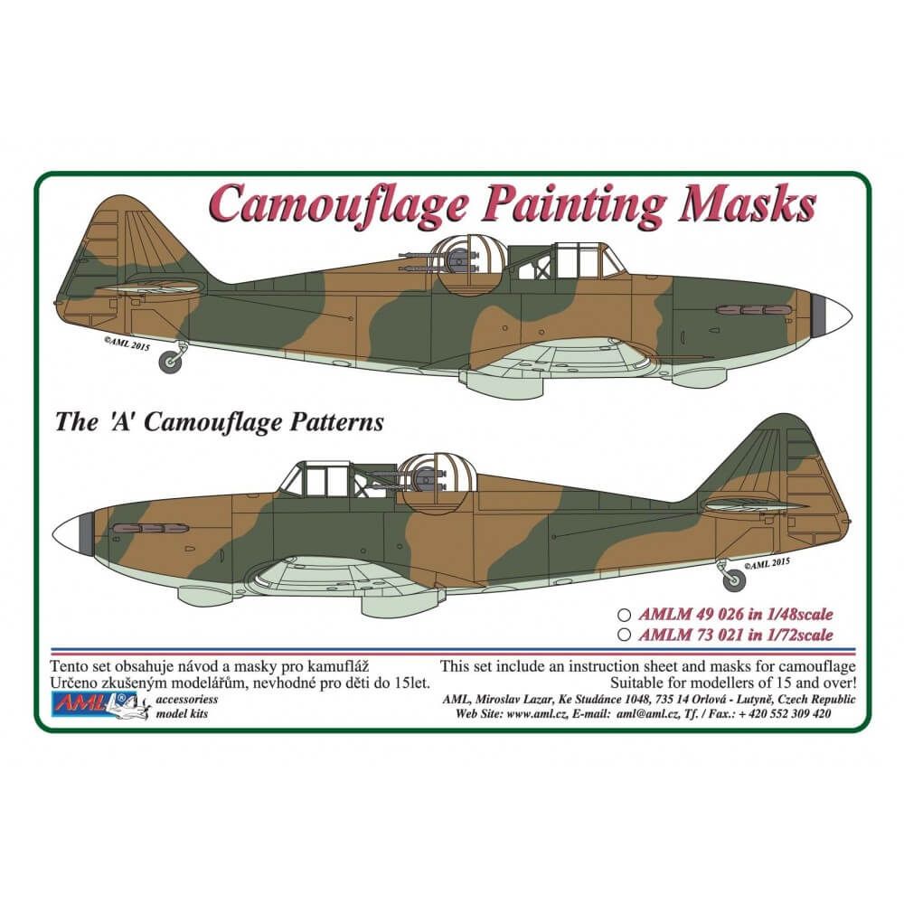 1:48 Defiant Mk.I "A" Camouflage Masking Set AMLM49026 AML