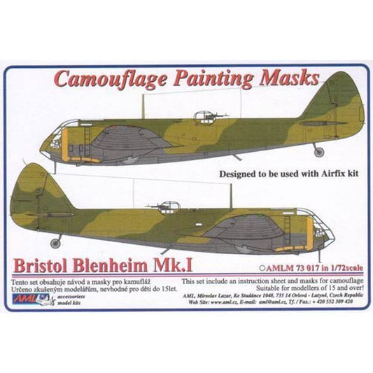 1:72 Bristol Blenheim Mk.I Camouflage Masking Set AMLM73017 AML