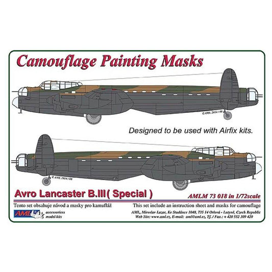 1:72 Avro Lancaster B.III (Special) Camouflage Masking Set AMLM73018 AML