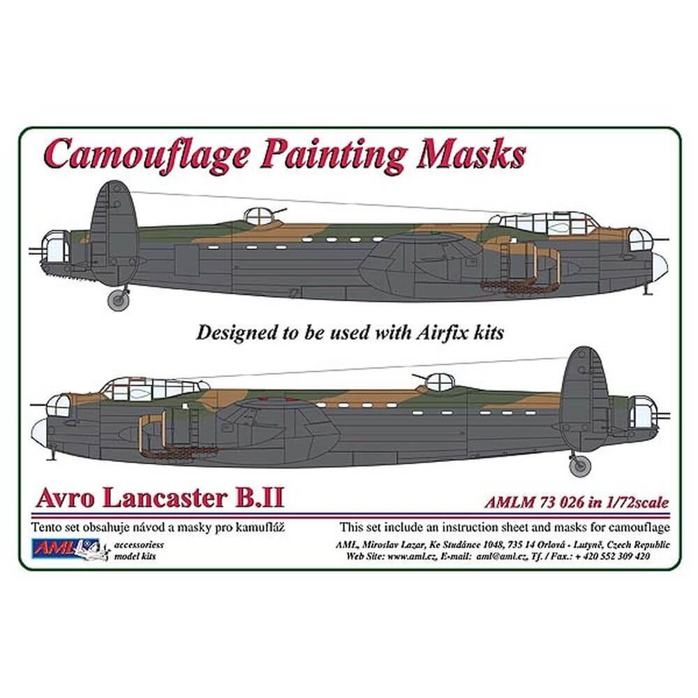 1:72 Avro Lancaster B.II Camouflage Masking Set AMLM73026 AML