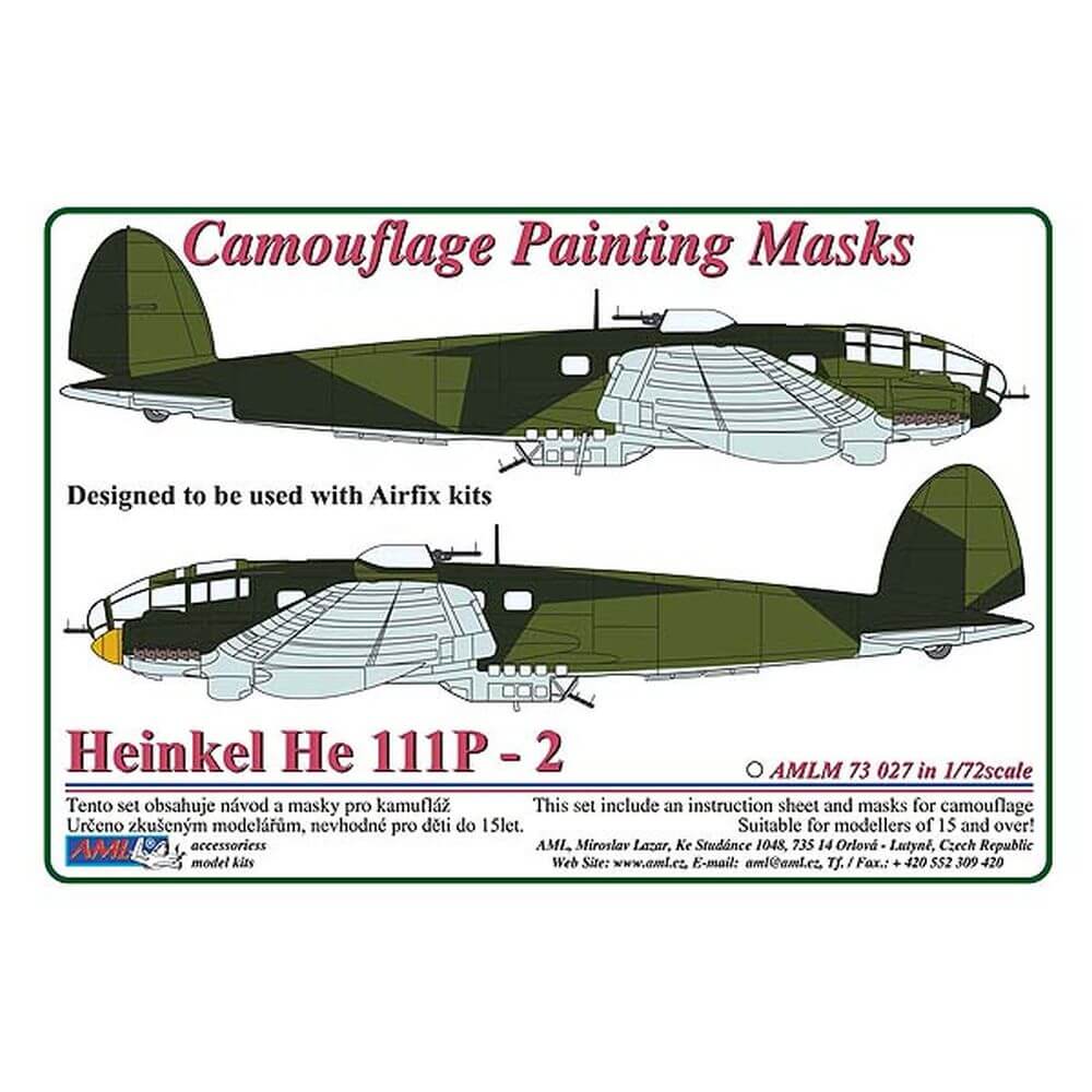 1:72 Heinkel He 111P-2 Camouflage Masking Set AMLM73027 AML