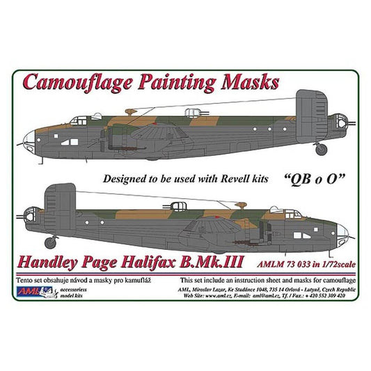 1:72 Halifax B.Mk.III Camouflage Masking Set AMLM73033 AML