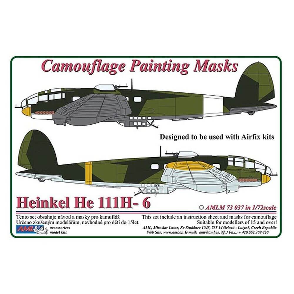 1:72 Heinkel He 111H-6 Camouflage Masking Set AMLM73037 AML