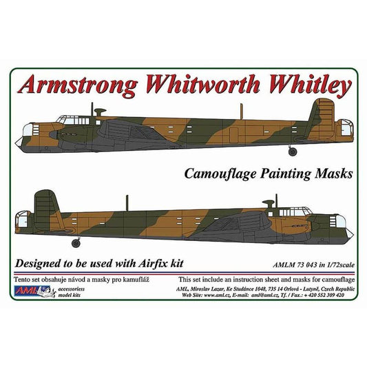 1:72 Armstrong Whitworth Whitley Camouflage Masking Set AMLM73043 AML