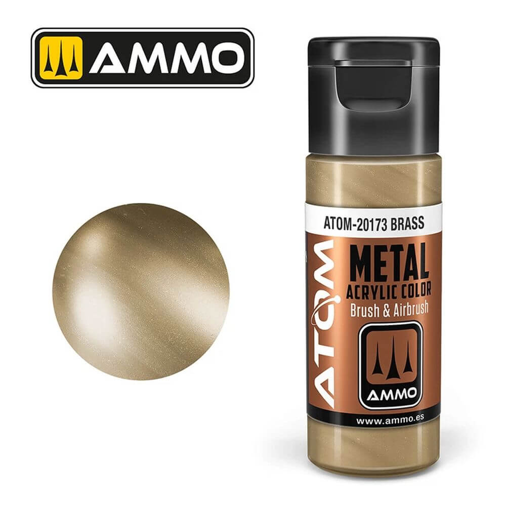 20ml Atom Metallic Brass - ATOM-20173 AMMO