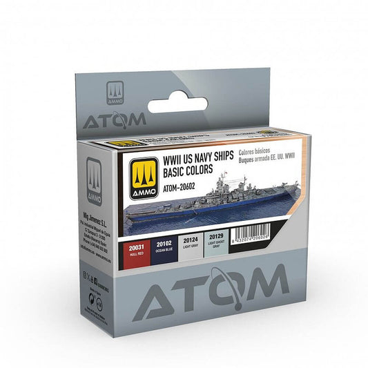 ATOM WWII US Navy Ships Basic Colors Set ATOM-20602 Ammo