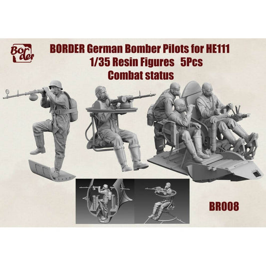 1:35 German Bomber Pilots for He111 Combat Status BR-008 Border Model
