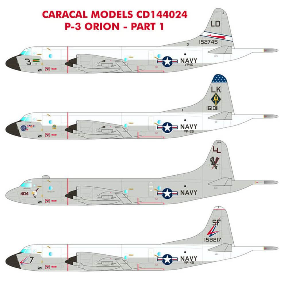1:144 Lockheed P-3 Orion Part 1 U.S. Navy CD144024 Caracal Models