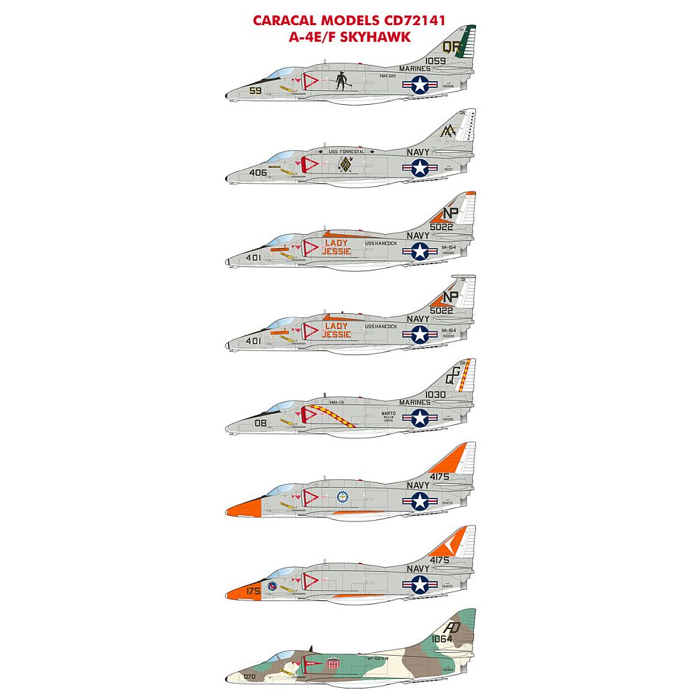 Caracal Models CD72141 A-4E/F Skyhawk US Navy & Marines 1:72