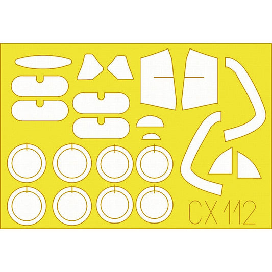 1:72 Me 163B Komet Masking Set for Academy CX112 Eduard