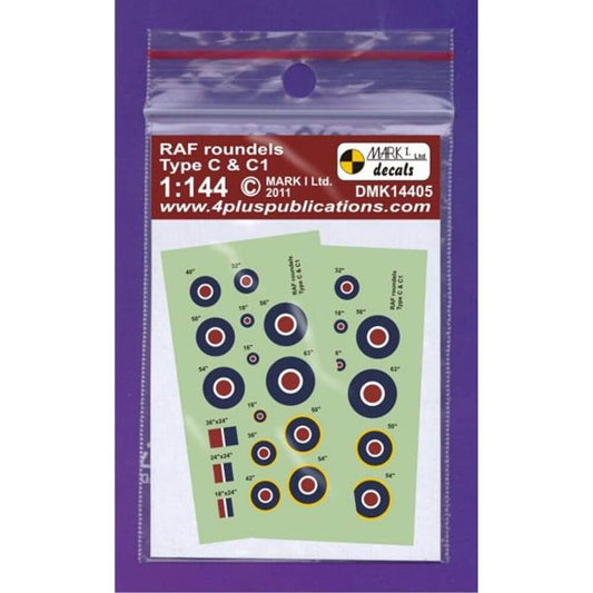 1:144 RAF Type C, C1 roundels DMK14405 Mark I Decals