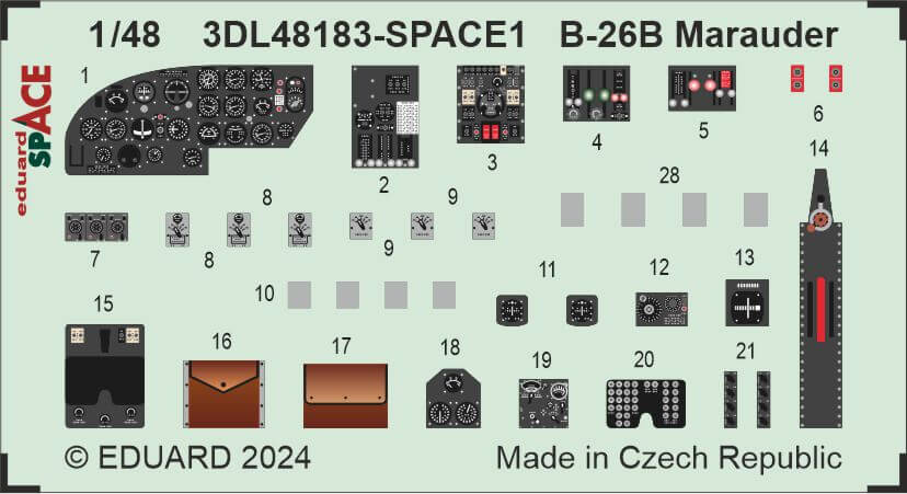 1:48 B-26B Marauder SPACE for ICM 3DL48183 Eduard