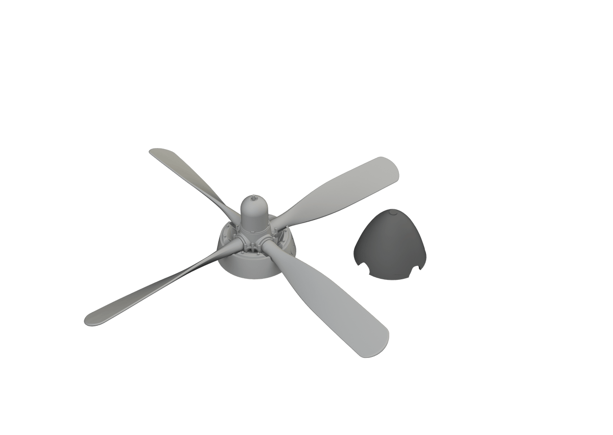 1:72 P-51D Hamilton Standard Propeller Uncuffed PRINT 672362 Eduard Brassin