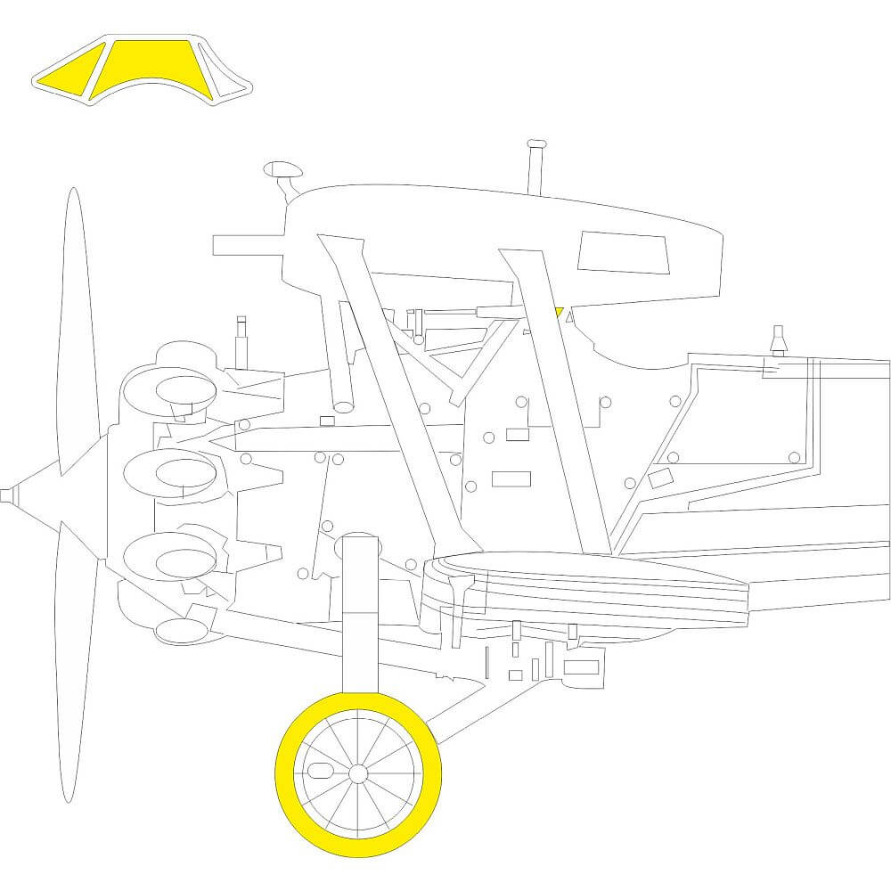 1:48 Bulldog Mk.II Masking Set for Airfix EX1066 Eduard