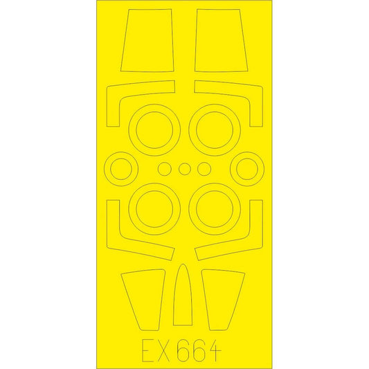 1:48 Lockheed F-104G Starfighter Masking Set for Kinetic EX664 Eduard