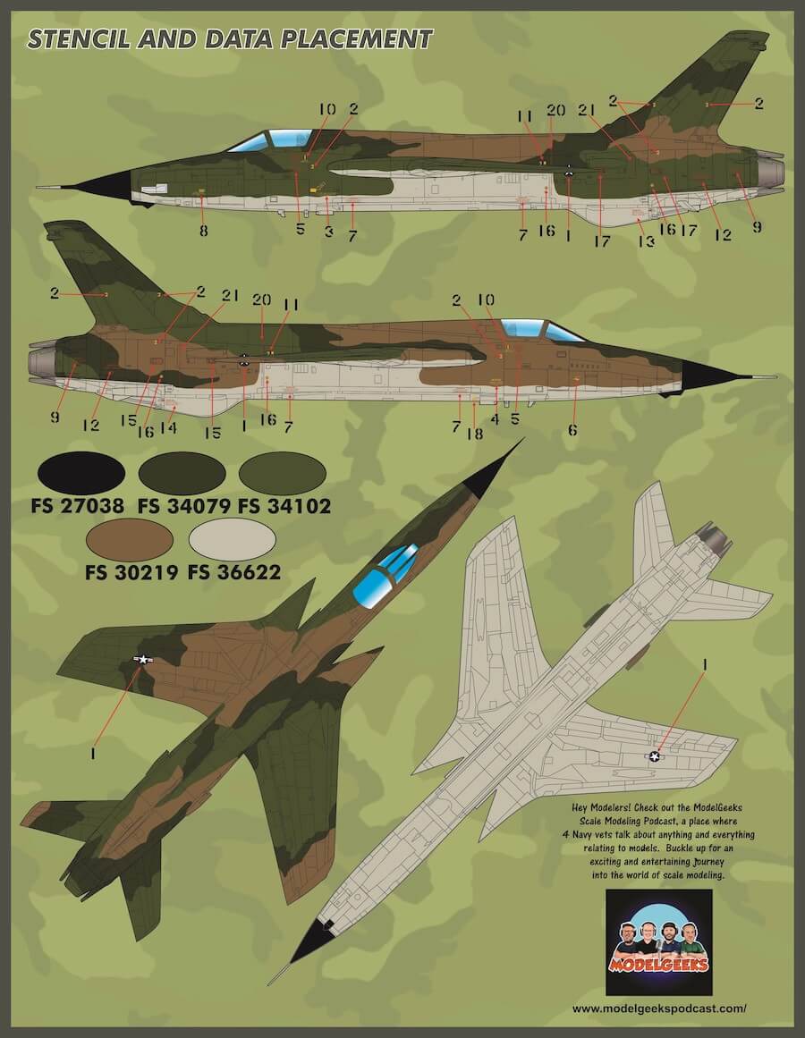 1:48 Colors and Markings of F-105s Part One F/D&S-4826 Furball Aero-Design