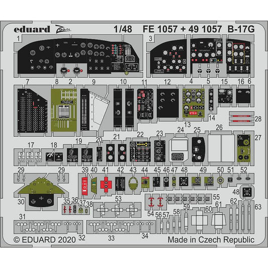 1:48 B-17G Flying Fortress Zoom for Hong Kong Models FE1057 Eduard