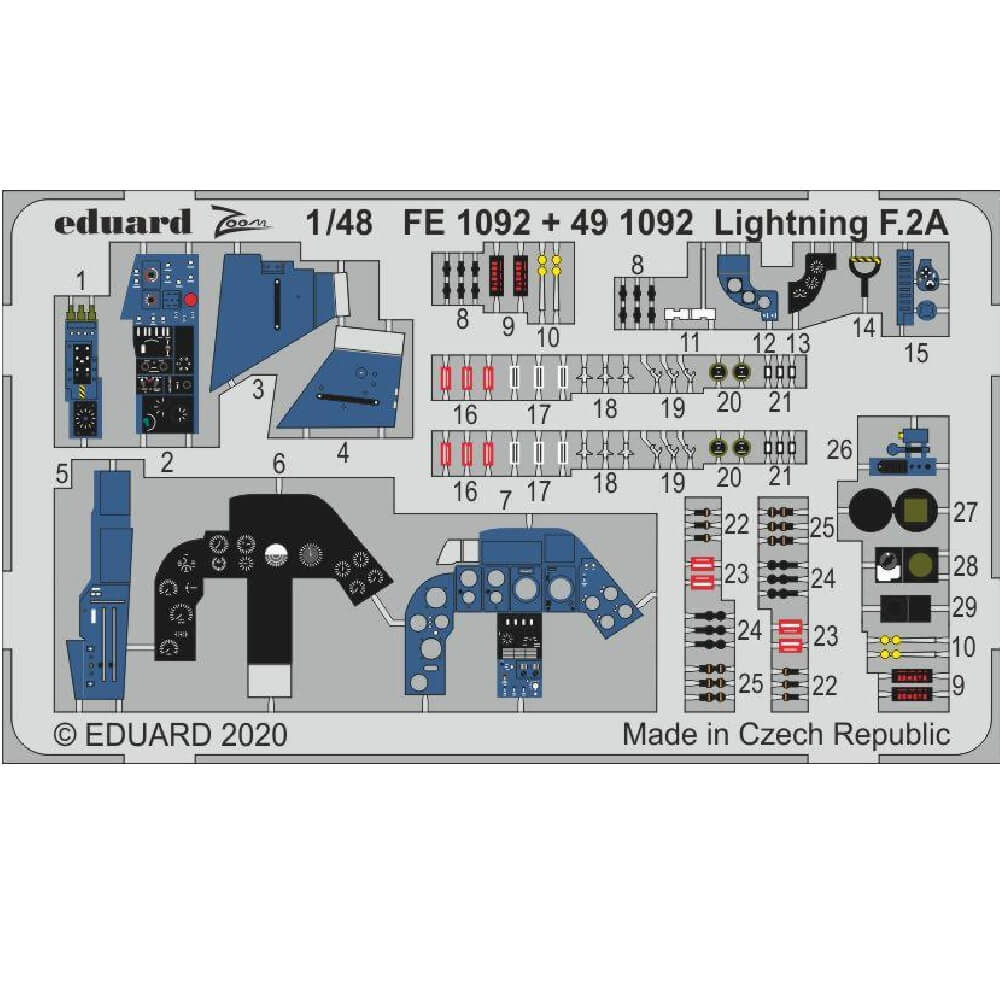 1:48 Lightning F.2A Zoom Detail Set for Airfix FE1092 Eduard