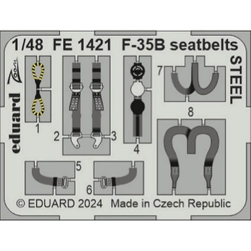 1:48 F-35B Seatbelts STEEL for Tamiya FE1421 Eduard