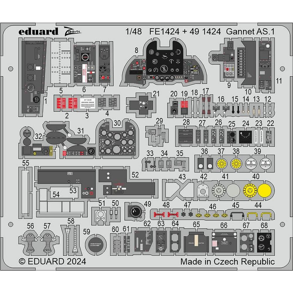 1:48 Gannet AS.1 Detail Set for Airfix FE1424 Eduard