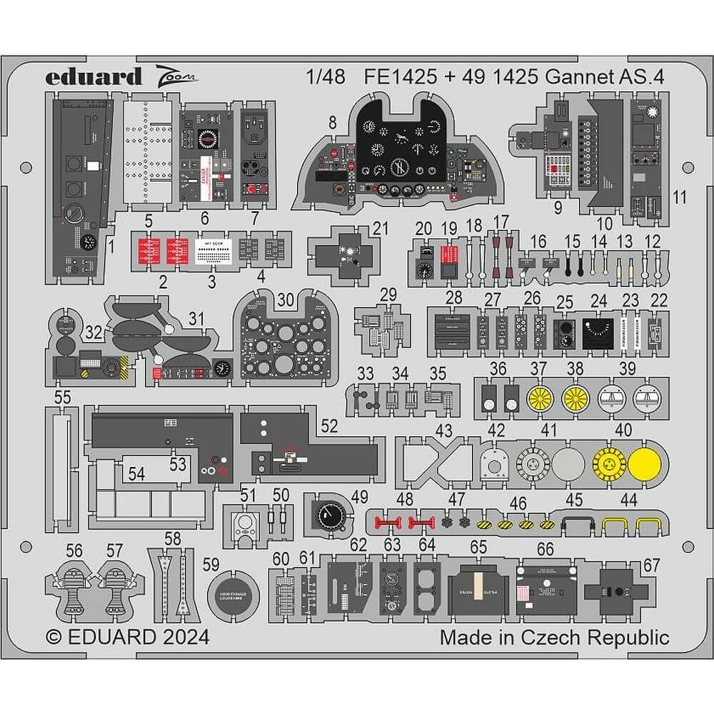 1:48 Gannet AS.4 Detail Set for Airfix FE1425 Eduard